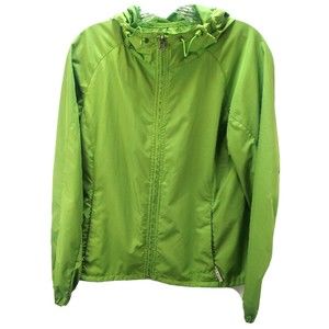 Eddie Bauer Water Resistant Windbreaker Green Packable Women's Small